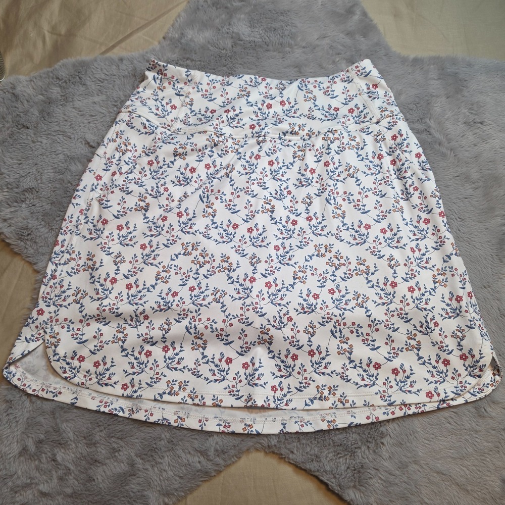 Puma Golf Floral Print Skort White Red Blue Size Small Active Tennis Skirt
